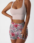 Flower pink tropical hibiscus shorts