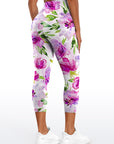 Flower colorful watercolor hibiscus leggings