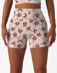 Flower hibiscus light pink shorts