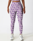 Flower crocus floral purple leggings
