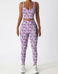 Flower crocus floral purple leggings
