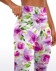Flower colorful watercolor hibiscus leggings