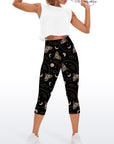 Moth phases of the moon and stars capris