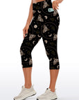 Moth phases of the moon and stars capris