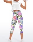 Flower hydrangea roses and leaves capris