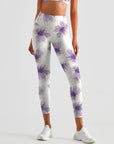 Flower purple blooming gold edge leggings