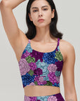 Colorful succulent flower tank tops