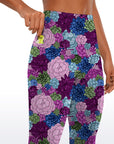 Colorful succulent flower leggings