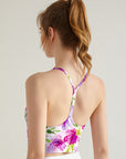 Flower colorful watercolor hibiscus tank tops