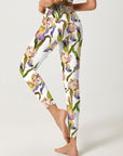 Flower watercolor iris painting leggings