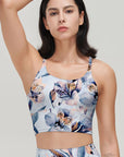 Flower watercolor orchid light tank tops