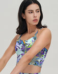 Flower hand-painted exotic endive tank tops