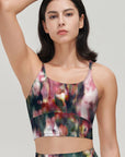 Abstract colorful crushed flower tank tops