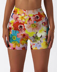 Flower plumeria endive collages shorts