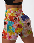 Flower plumeria endive collages shorts