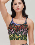 Flower colorful ditsy floral patchwork tank tops