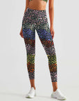 Flower colorful ditsy floral patchwork leggings