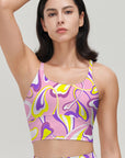 Flower psychedelic retro wave tank tops