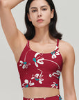 Flower painted line flowers red tank tops