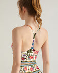Flower exotic tropical lace tank tops